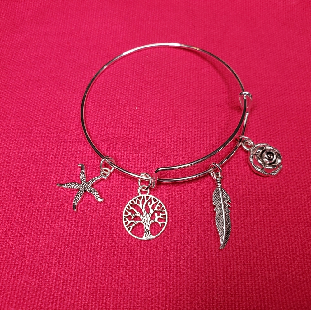 Handmade Expandable Silver Bangle